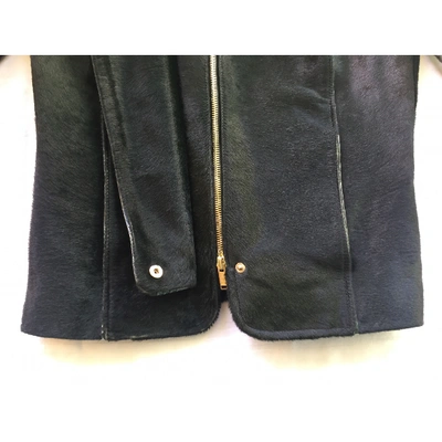 Pre-owned Gucci Leather Jacket In Green