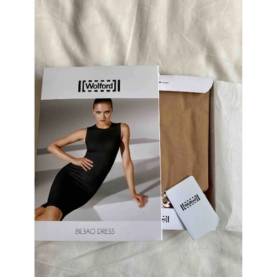 Pre-owned Wolford Mini Dress In Brown