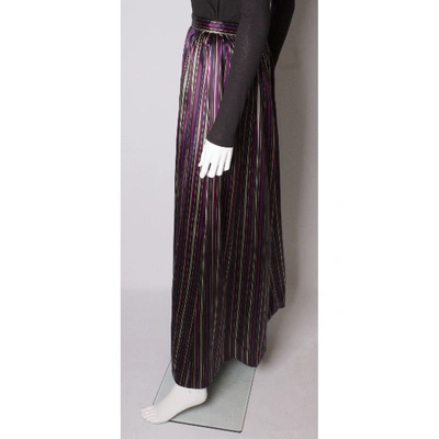 Pre-owned Givenchy Silk Maxi Skirt In Multicolour