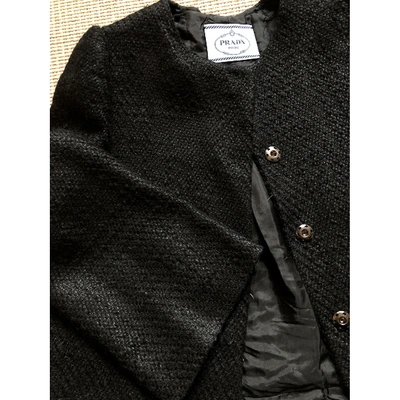Pre-owned Prada Black Tweed Jacket