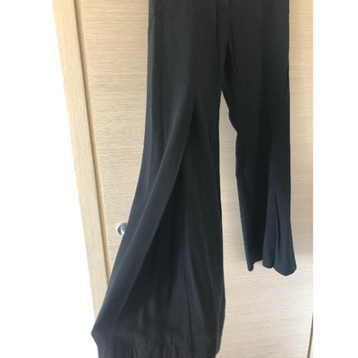 Pre-owned Ann Demeulemeester Wool Trousers In Black