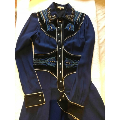 Pre-owned Fay Blue Cotton Dress