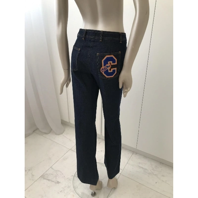 Pre-owned Chloé Trousers In Blue