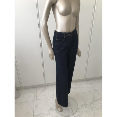Pre-owned Chloé Trousers In Blue