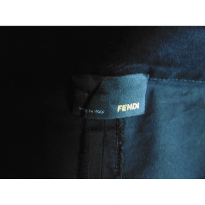 Pre-owned Fendi Slim Trousers In Black