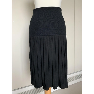Pre-owned Givenchy Silk Mid-length Skirt In Black