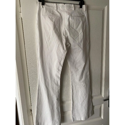 Pre-owned Tommy Hilfiger Straight Pants In White