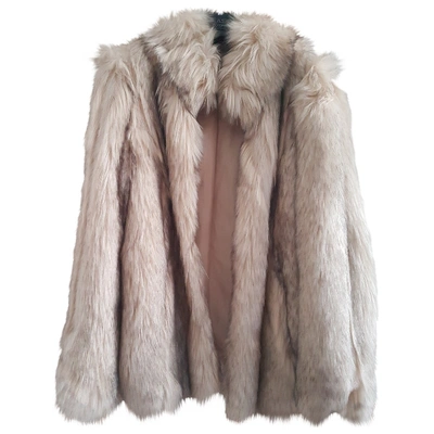 Pre-owned Topshop Tophop  Beige Faux Fur Jacket