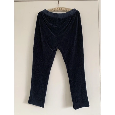 Pre-owned American Vintage Blue Cotton Trousers