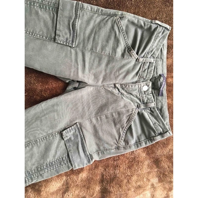 Pre-owned J Brand Trousers In Khaki