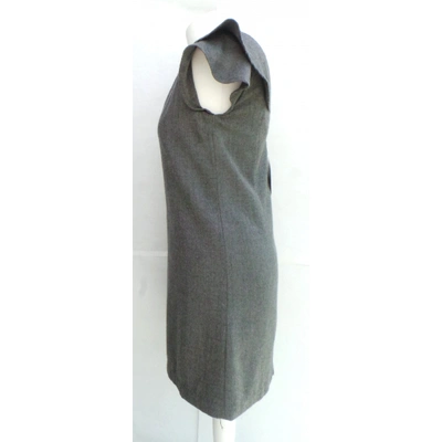 Pre-owned American Retro Wool Mini Dress In Grey