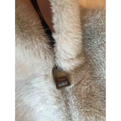 Pre-owned Fendi Grey Mink Jacket