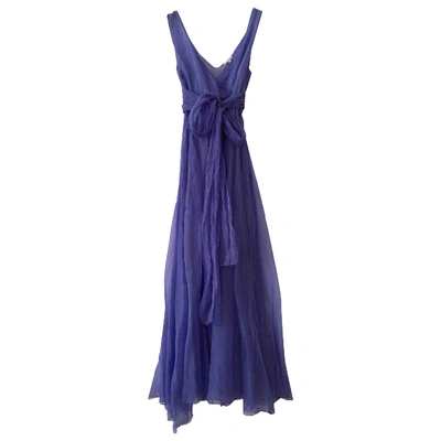 Pre-owned P.a.r.o.s.h Silk Maxi Dress In Purple