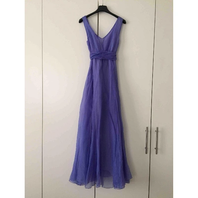Pre-owned P.a.r.o.s.h Silk Maxi Dress In Purple