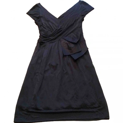 Pre-owned Moschino Silk Mid-length Dress In Brown