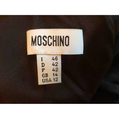 Pre-owned Moschino Silk Mid-length Dress In Brown