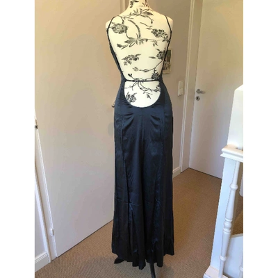 Pre-owned Agent Provocateur Silk Maxi Dress In Anthracite