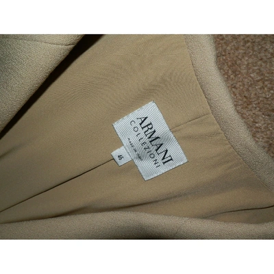 Pre-owned Armani Collezioni Wool Blazer In Beige