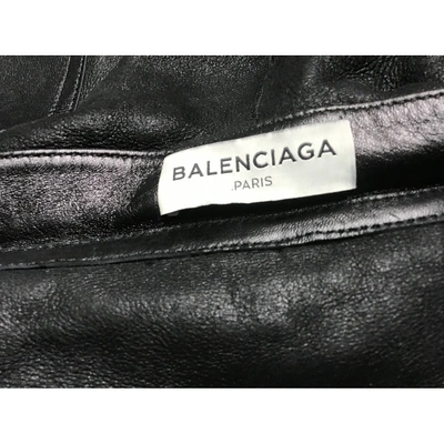 Pre-owned Balenciaga Black Shearling Jacket