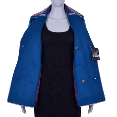 Pre-owned Dsquared2 Wool Peacoat In Blue