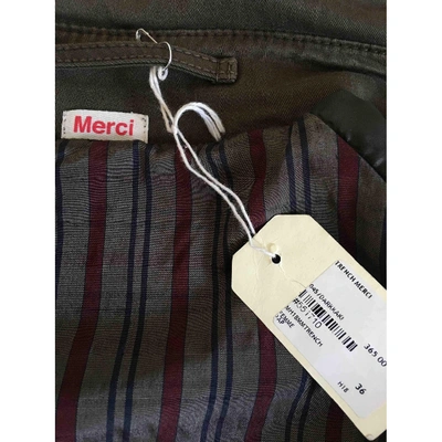 Pre-owned Merci Khaki Cotton Trench Coat