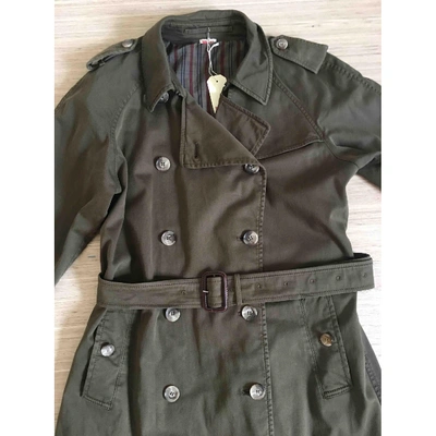 Pre-owned Merci Khaki Cotton Trench Coat