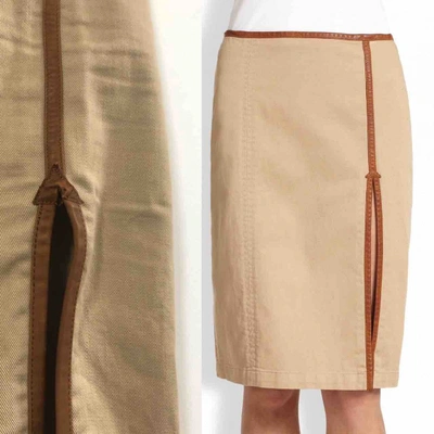 Pre-owned Ralph Lauren Mid-length Skirt In Camel