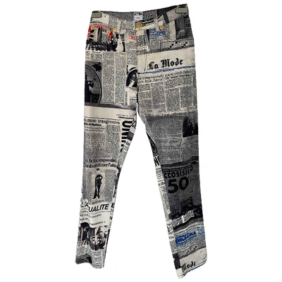 Pre-owned Moschino Multicolour Cotton Jeans