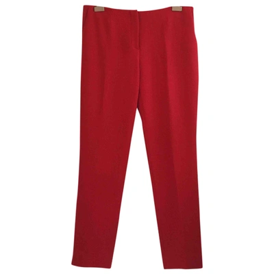 Pre-owned Aquilano Rimondi Wool Trousers In Red