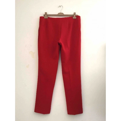 Pre-owned Aquilano Rimondi Wool Trousers In Red