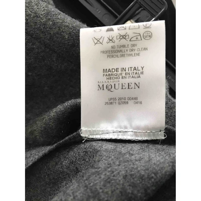 Pre-owned Alexander Mcqueen Wool Slim Pants In Anthracite