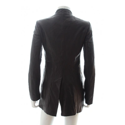 Pre-owned Joseph Leather Jacket In Black