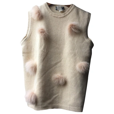 Pre-owned Versace Wool Knitwear In Beige