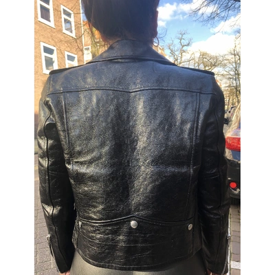 Pre-owned Saint Laurent Leather Jacket In Black