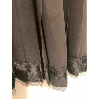Pre-owned Dior Silk Mid-length Skirt In Black