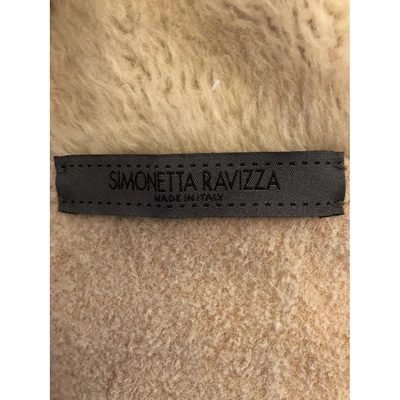 Pre-owned Simonetta Ravizza Shearling Coat In Brown