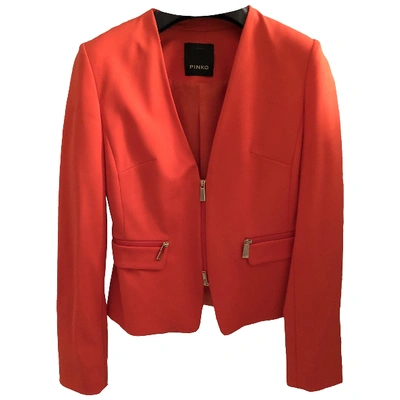 Pre-owned Pinko Orange Viscose Jacket