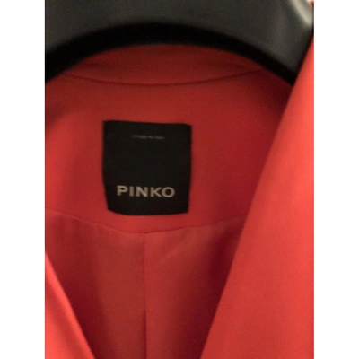 Pre-owned Pinko Orange Viscose Jacket