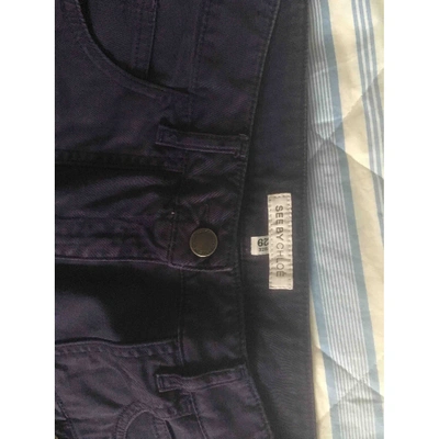 Pre-owned See By Chloé Trousers In Purple