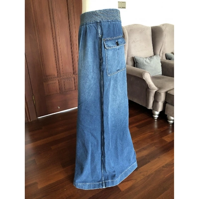 Pre-owned Chloé Blue Denim - Jeans Skirt