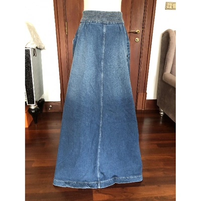 Pre-owned Chloé Blue Denim - Jeans Skirt