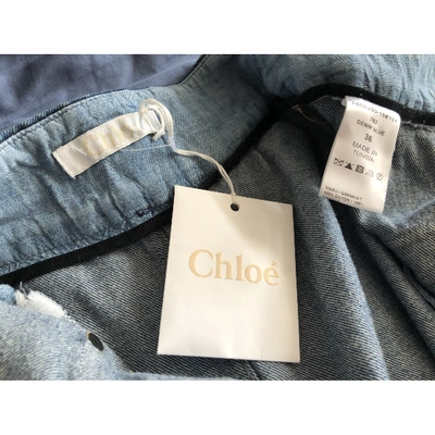 Pre-owned Chloé Blue Denim - Jeans Skirt