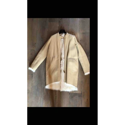 Pre-owned The Row Beige Shearling Coat