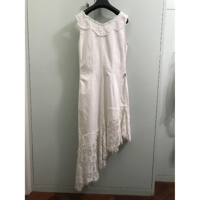 Pre-owned Moschino Maxi Dress In White