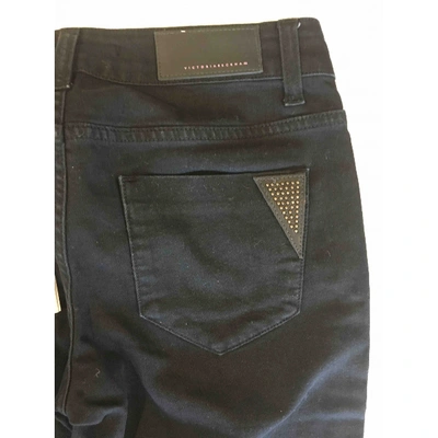 Pre-owned Victoria Beckham Slim Jeans In Black