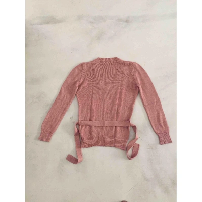 Pre-owned Burberry Pink Cotton Knitwear