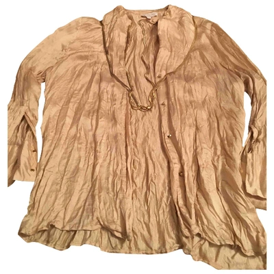 Pre-owned Roberto Cavalli Silk Knitwear In Beige