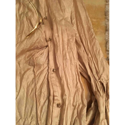 Pre-owned Roberto Cavalli Silk Knitwear In Beige