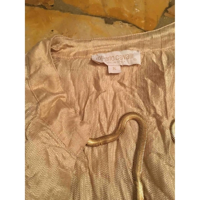 Pre-owned Roberto Cavalli Silk Knitwear In Beige