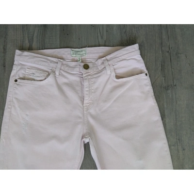 Pre-owned Current Elliott Pink Cotton - Elasthane Jeans
